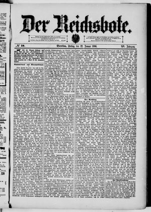 Der Reichsbote vom 22.01.1886