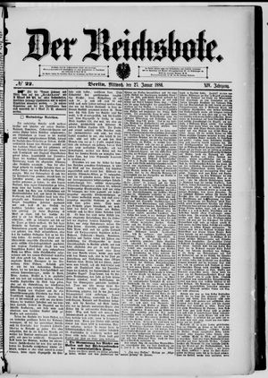 Der Reichsbote vom 27.01.1886