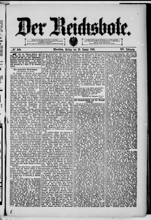 Der Reichsbote vom 29.01.1886