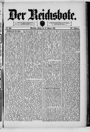 Der Reichsbote vom 12.02.1886