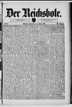 Der Reichsbote vom 13.02.1886
