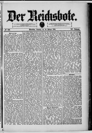 Der Reichsbote on Feb 16, 1886