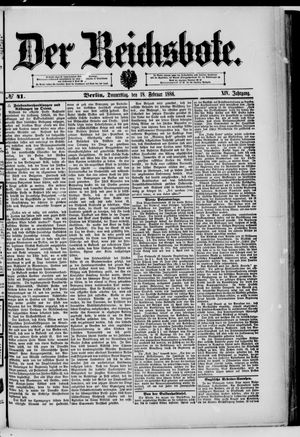 Der Reichsbote vom 18.02.1886