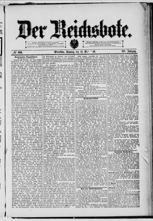 Der Reichsbote on Mar 14, 1886