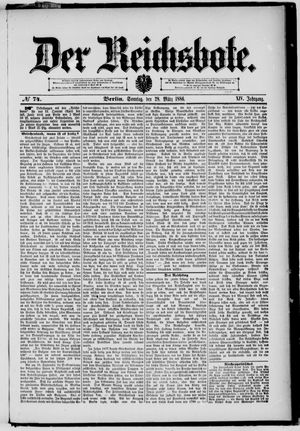 Der Reichsbote on Mar 28, 1886