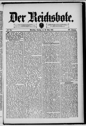 Der Reichsbote on Mar 30, 1886