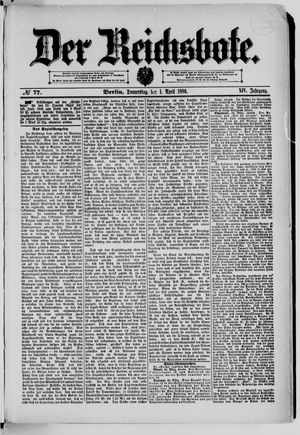 Der Reichsbote vom 01.04.1886