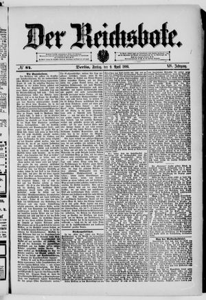 Der Reichsbote vom 09.04.1886
