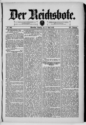 Der Reichsbote vom 11.04.1886