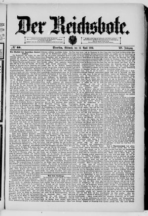 Der Reichsbote vom 14.04.1886