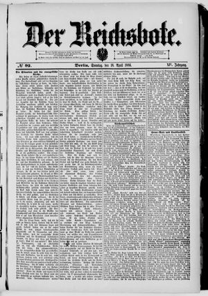 Der Reichsbote vom 18.04.1886