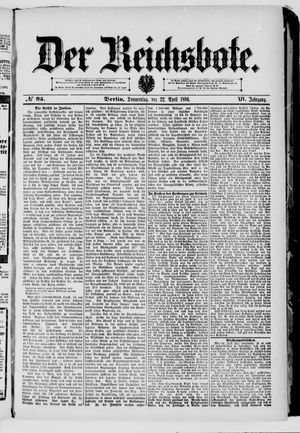 Der Reichsbote vom 22.04.1886