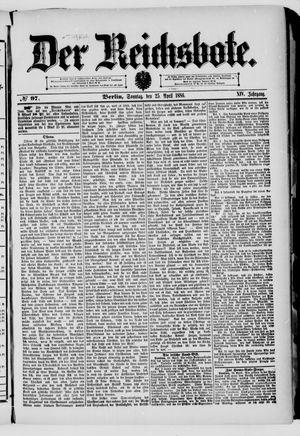 Der Reichsbote on Apr 25, 1886