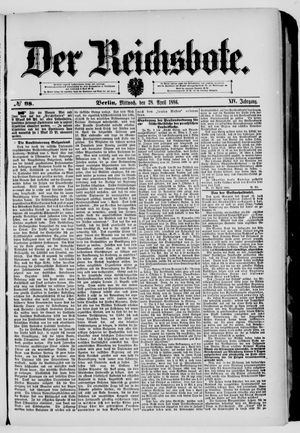 Der Reichsbote on Apr 28, 1886