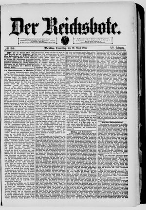 Der Reichsbote vom 29.04.1886