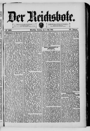 Der Reichsbote on May 4, 1886