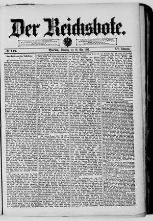Der Reichsbote on May 16, 1886