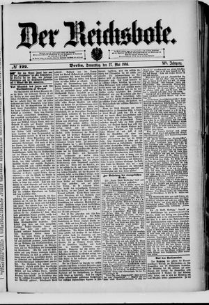 Der Reichsbote vom 27.05.1886