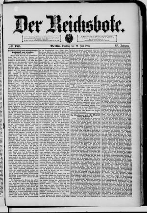 Der Reichsbote vom 22.06.1886