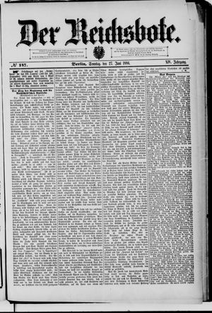 Der Reichsbote vom 27.06.1886