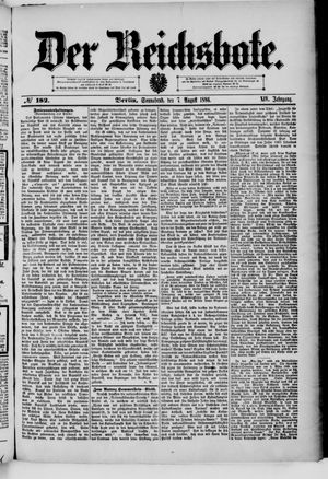 Der Reichsbote vom 07.08.1886