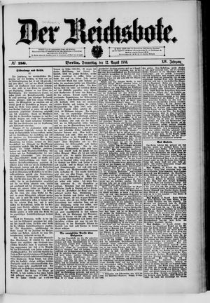 Der Reichsbote vom 12.08.1886
