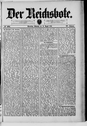 Der Reichsbote vom 18.08.1886