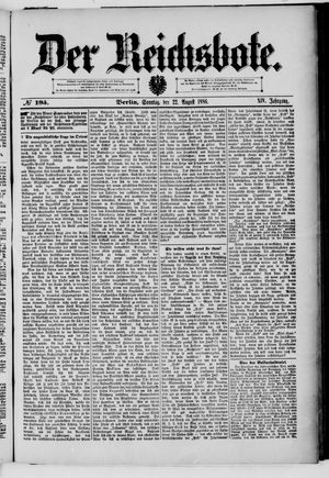 Der Reichsbote vom 22.08.1886