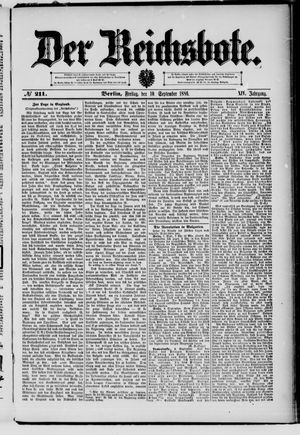 Der Reichsbote vom 10.09.1886