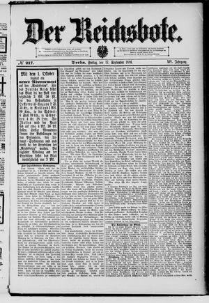 Der Reichsbote vom 17.09.1886