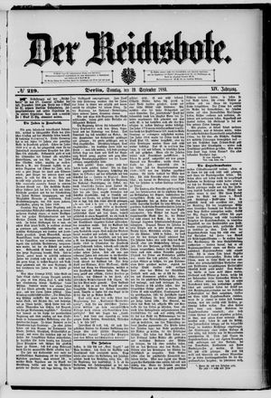 Der Reichsbote vom 19.09.1886