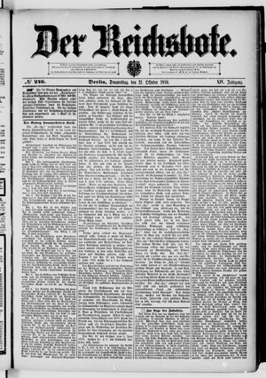 Der Reichsbote vom 21.10.1886