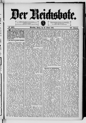 Der Reichsbote vom 22.10.1886