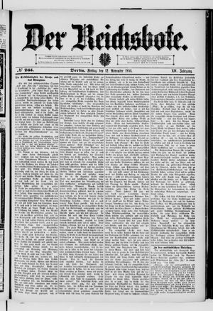 Der Reichsbote vom 12.11.1886