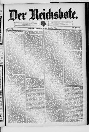 Der Reichsbote vom 18.11.1886