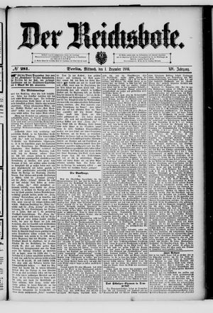 Der Reichsbote vom 01.12.1886