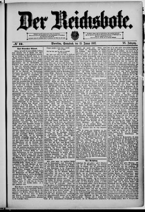 Der Reichsbote vom 15.01.1887