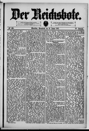 Der Reichsbote on Jan 22, 1887
