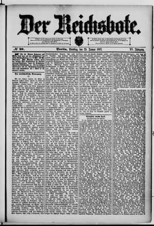 Der Reichsbote vom 25.01.1887
