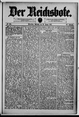 Der Reichsbote vom 26.01.1887