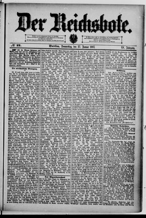 Der Reichsbote vom 27.01.1887