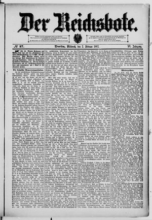 Der Reichsbote vom 02.02.1887