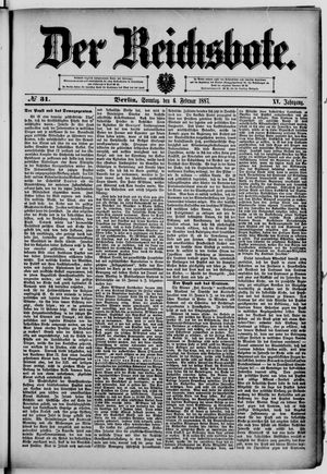 Der Reichsbote vom 06.02.1887