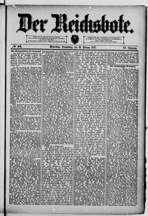 Der Reichsbote vom 10.02.1887