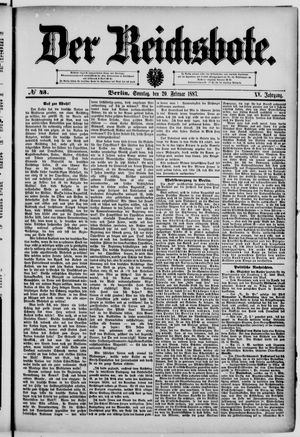Der Reichsbote on Feb 20, 1887