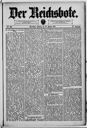 Der Reichsbote on Feb 22, 1887