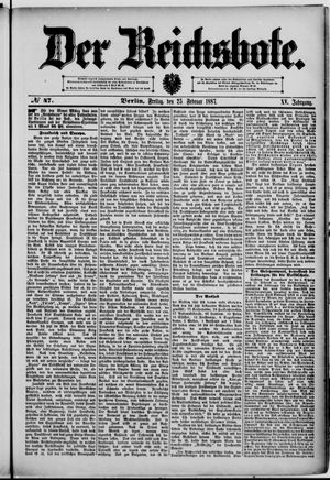 Der Reichsbote on Feb 25, 1887