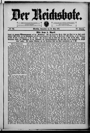 Der Reichsbote on Mar 26, 1887
