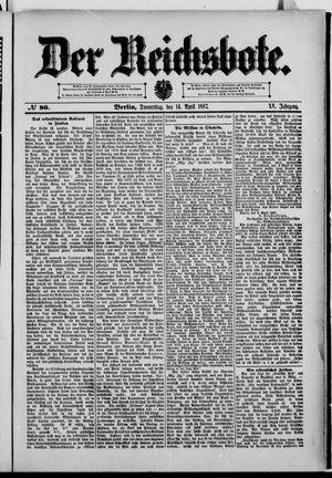 Der Reichsbote vom 14.04.1887