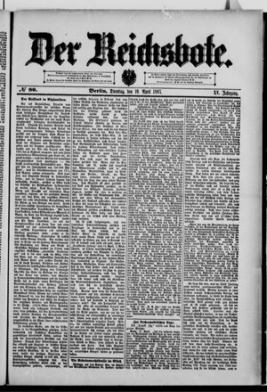 Der Reichsbote vom 19.04.1887